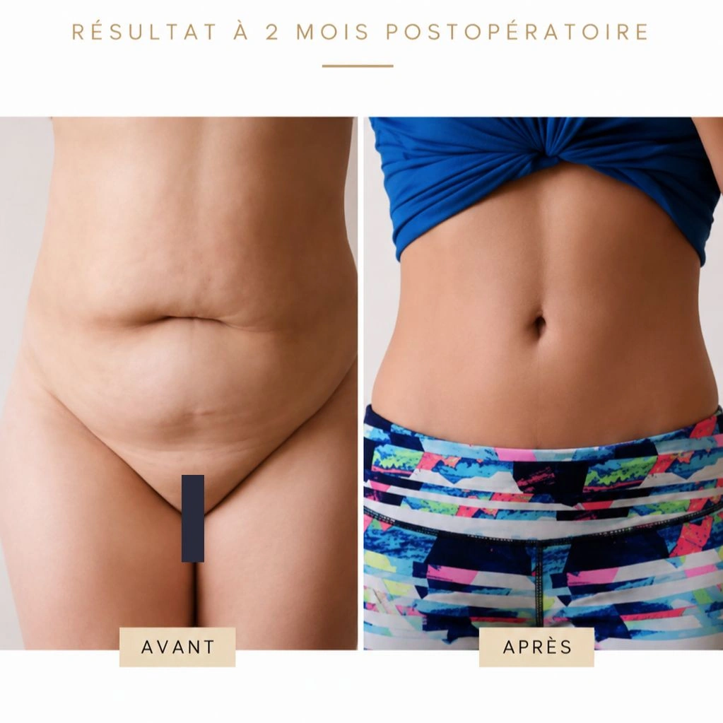 Avant et après — Résultat à 2 mois postopératoire