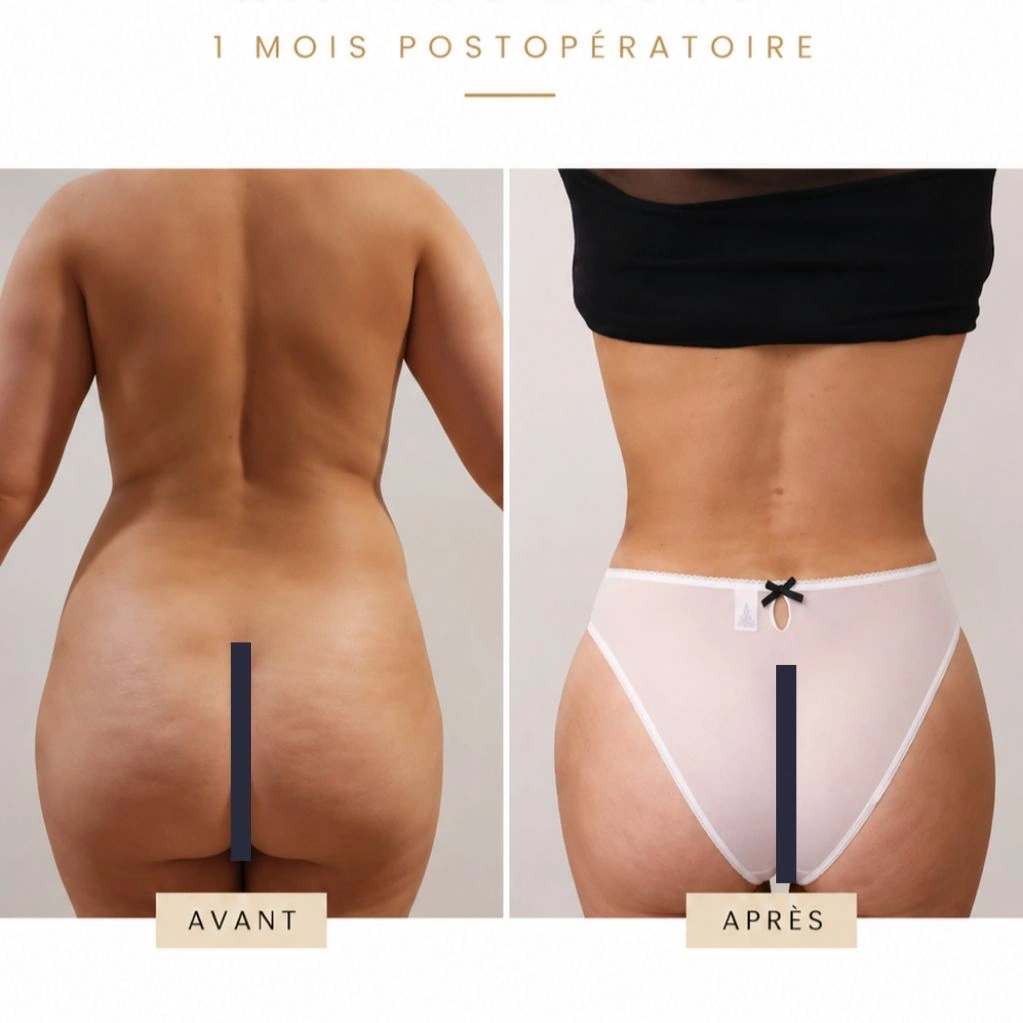 Avant et après — Résultat à 1 mois postopératoire